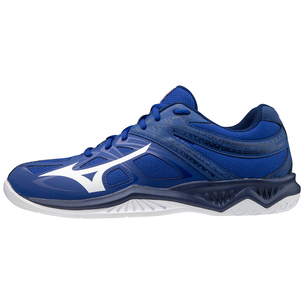 Mens Mizuno Thunder Blade 2 Volleyball Shoes Blue/White/Pink Philippines (WLVNUQ483)